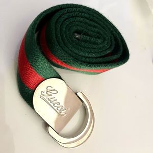 Gucci vintage cursive logo belt size 85 RARE